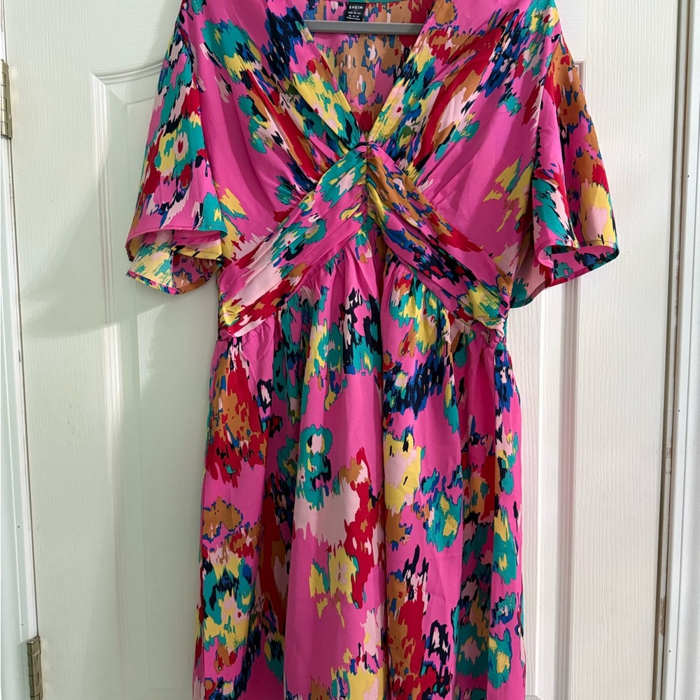 SHEIN Colorful Abstract Pattern Dress